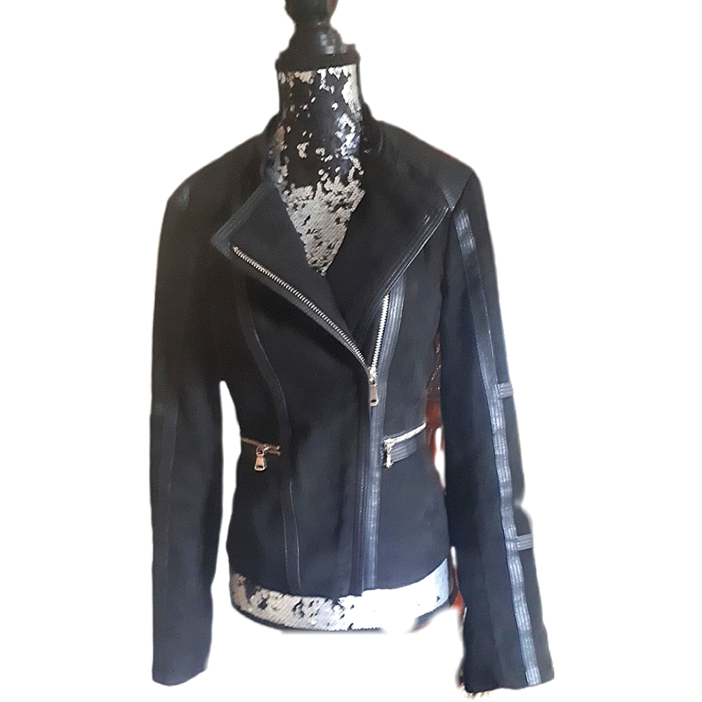 Suede bomber jacket